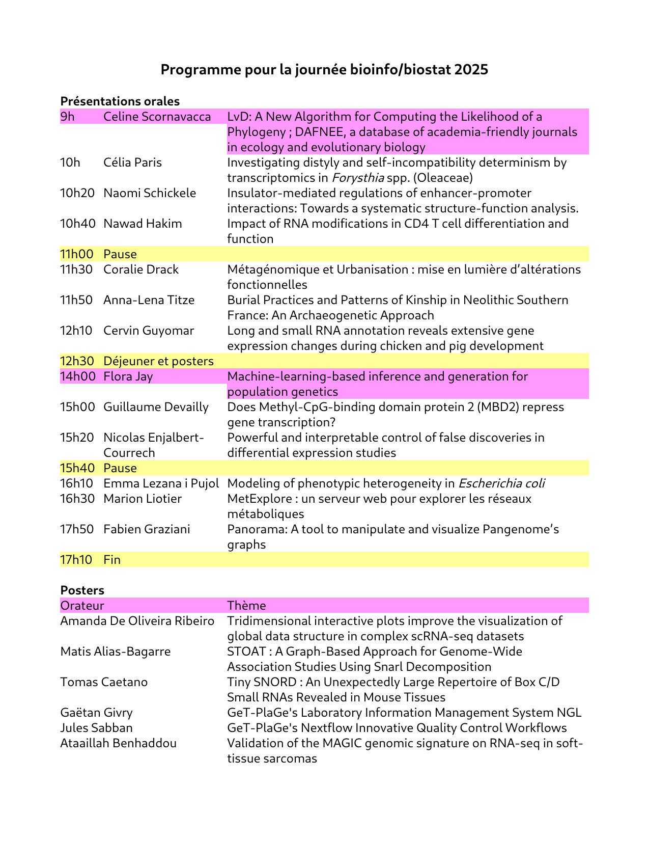Programme